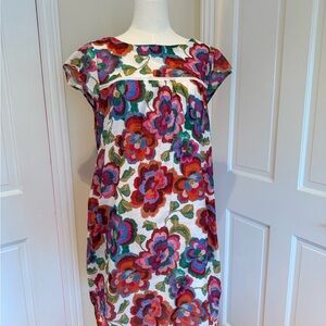 Johnny Was Colorful Floral Cap Sleeve Tunic